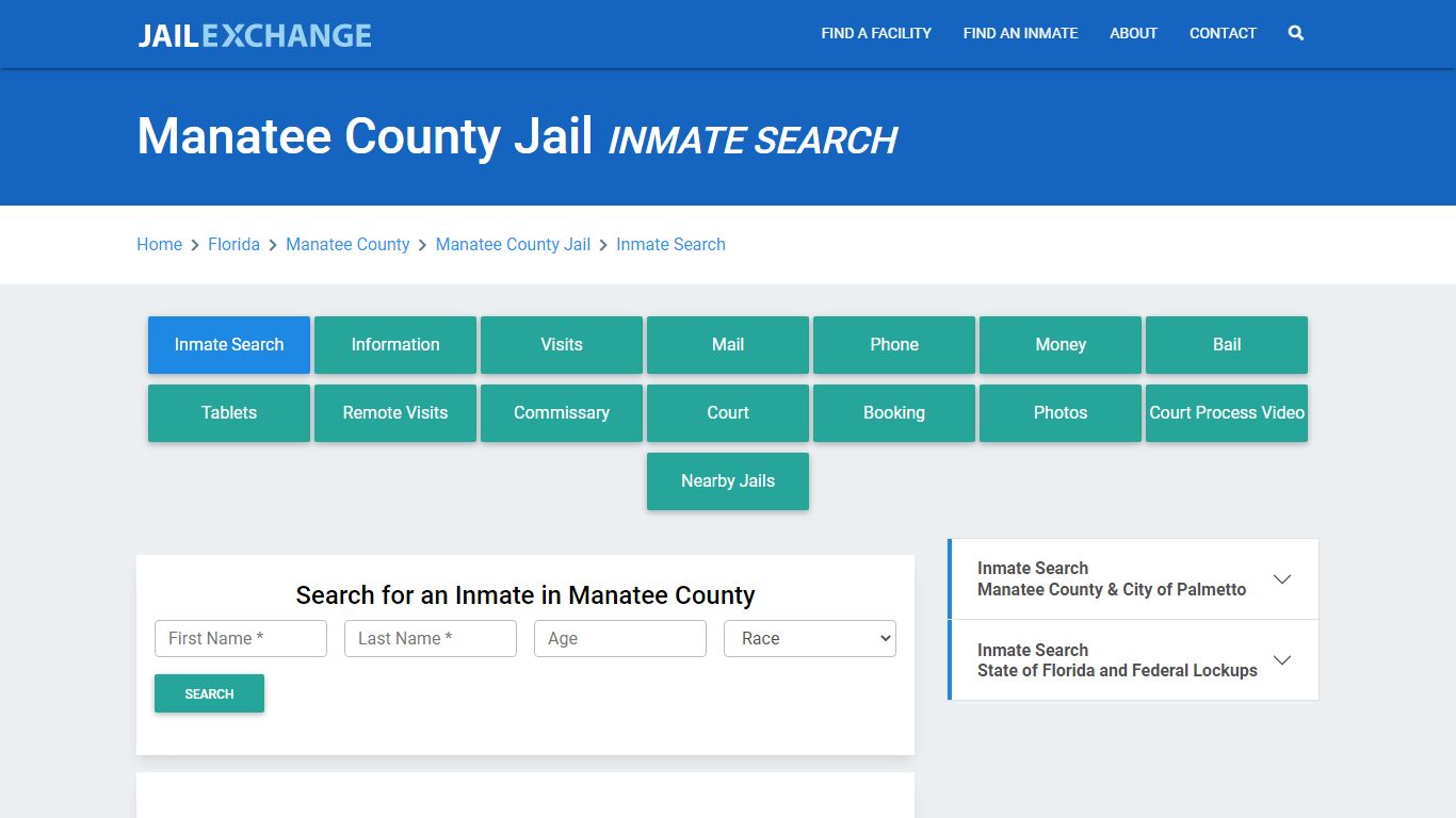 Manatee County Jail, FL Inmate Search: Roster & Mugshots