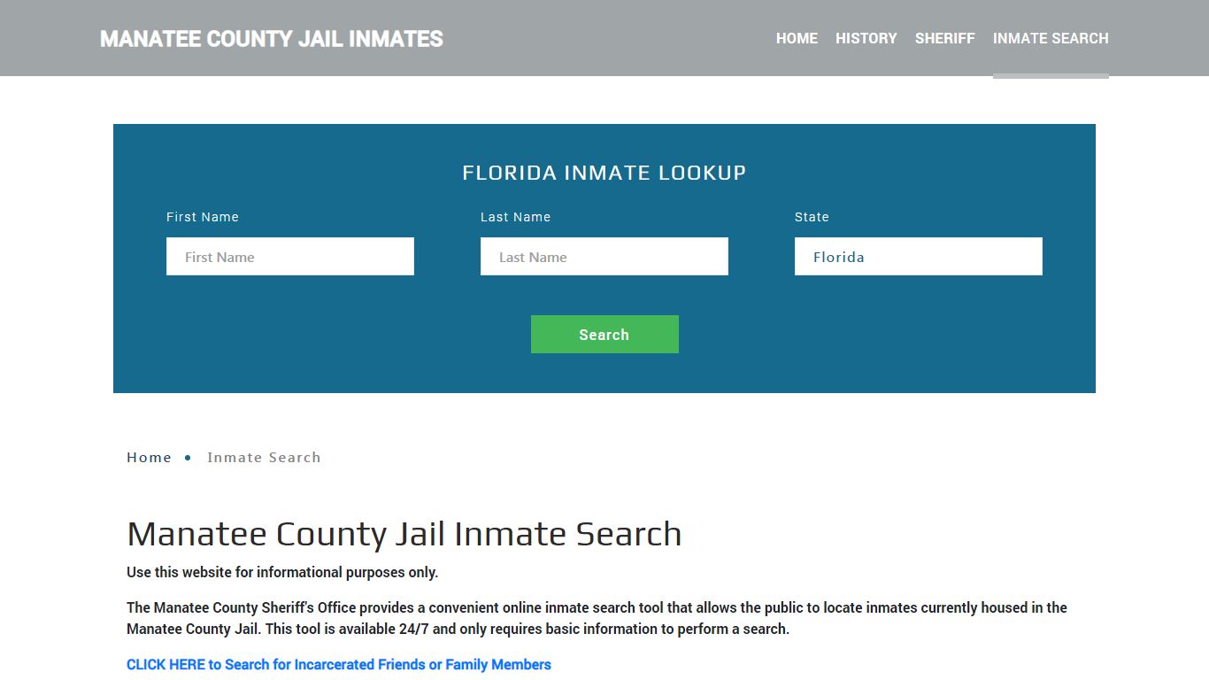 Manatee County, FL Detainee Lookup